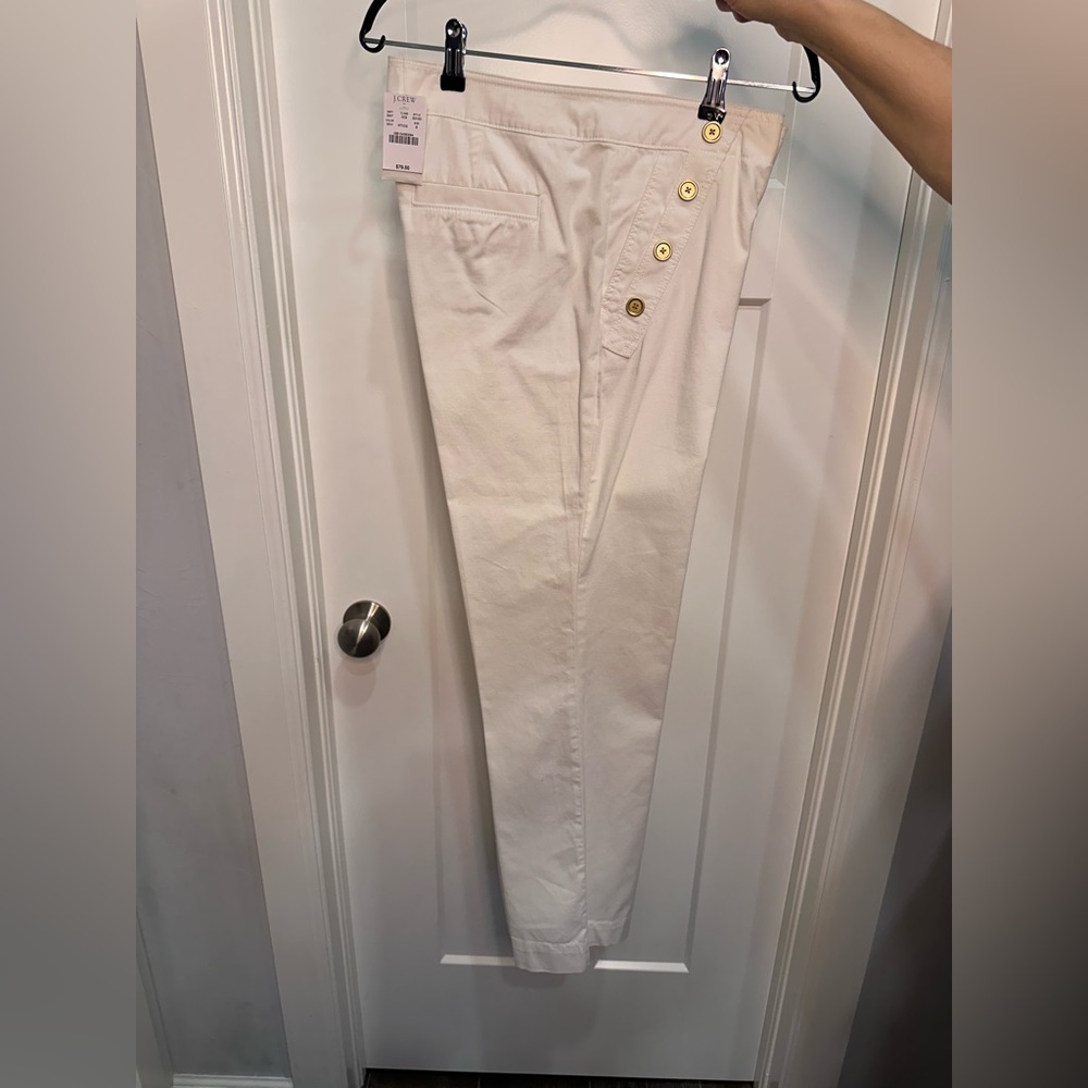 JCrew White Pants NEW WITH TAGS, size 8